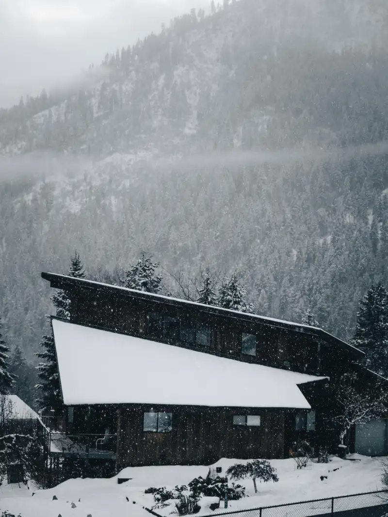 Mountain vacation home in heavy snowfall requiring property management cleaning services in Heber City Utah